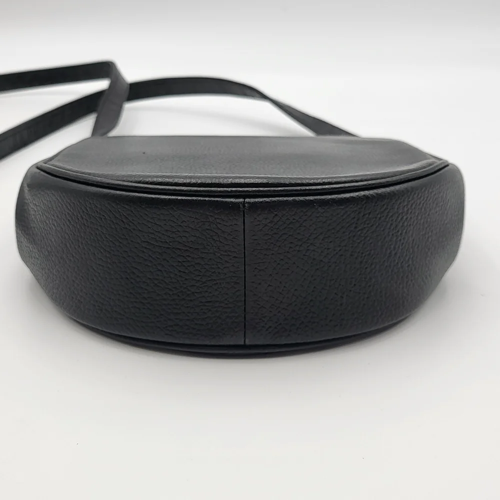 Yves Saint Laurent Cassandra Logo Black Leather Shoulder Bag Vintage Super Rare. - Picture 3 of 16